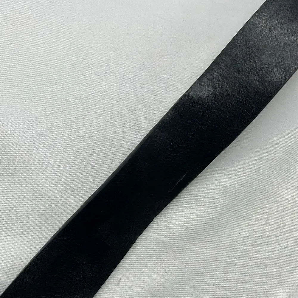 Black Faux Leather Snake Belt
